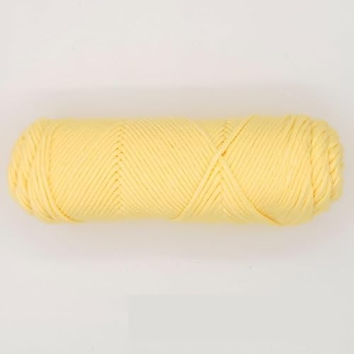 LIYIANWAN tianwandong 1 Stück 100 g Handstrick-Baumwollgarn, weiches Häkeln, Acrylfäden, Garne for Stricken von Pullovern, Schals, Decken(4 Light Yellow) von LIYIANWAN