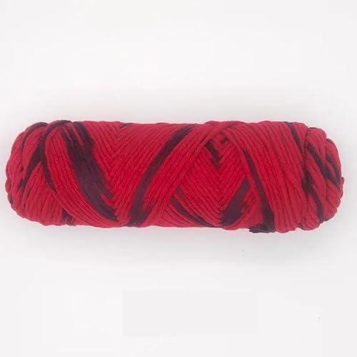 LIYIANWAN tianwandong 1 Stück 100 g Handstrick-Baumwollgarn, weiches Häkeln, Acrylfäden, Garne for Stricken von Pullovern, Schals, Decken(41 red Black) von LIYIANWAN