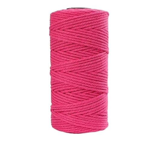 LIYIANWAN tianwandong 150 g hohles Baumwollgarn, mittelgrob, handgewebt zur Herstellung von Rucksäcken, Pullovern, Schals, Baumwollschuhen, altem Baumwollgarn(04 Rose Red) von LIYIANWAN