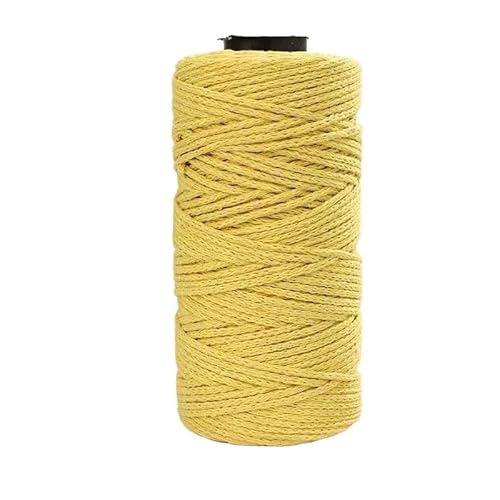 LIYIANWAN tianwandong 150 g hohles Baumwollgarn, mittelgrob, handgewebt zur Herstellung von Rucksäcken, Pullovern, Schals, Baumwollschuhen, altem Baumwollgarn(06 Lemon Yellow) von LIYIANWAN