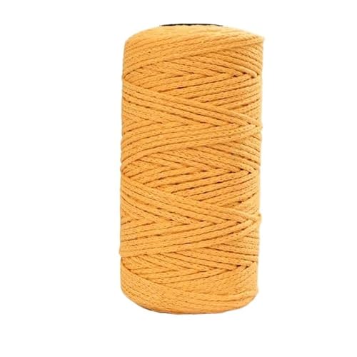 LIYIANWAN tianwandong 150 g hohles Baumwollgarn, mittelgrob, handgewebt zur Herstellung von Rucksäcken, Pullovern, Schals, Baumwollschuhen, altem Baumwollgarn(07 Golden Yellow) von LIYIANWAN