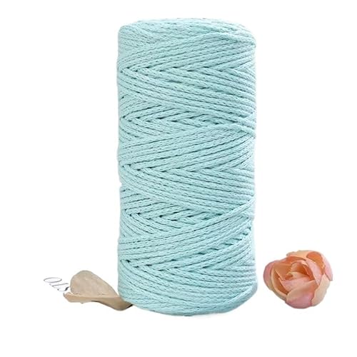 LIYIANWAN tianwandong 150 g hohles Baumwollgarn, mittelgrob, handgewebt zur Herstellung von Rucksäcken, Pullovern, Schals, Baumwollschuhen, altem Baumwollgarn(09 Aqua Blue) von LIYIANWAN