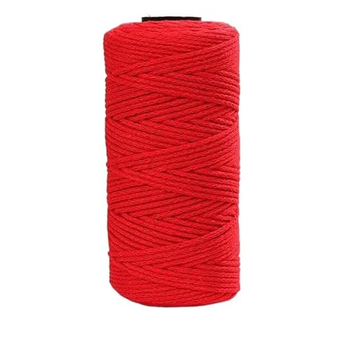 LIYIANWAN tianwandong 150 g hohles Baumwollgarn, mittelgrob, handgewebt zur Herstellung von Rucksäcken, Pullovern, Schals, Baumwollschuhen, altem Baumwollgarn(15 Red) von LIYIANWAN