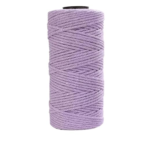 LIYIANWAN tianwandong 150 g hohles Baumwollgarn, mittelgrob, handgewebt zur Herstellung von Rucksäcken, Pullovern, Schals, Baumwollschuhen, altem Baumwollgarn(17 Light Purple) von LIYIANWAN