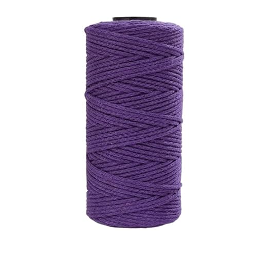 LIYIANWAN tianwandong 150 g hohles Baumwollgarn, mittelgrob, handgewebt zur Herstellung von Rucksäcken, Pullovern, Schals, Baumwollschuhen, altem Baumwollgarn(18 Purple) von LIYIANWAN