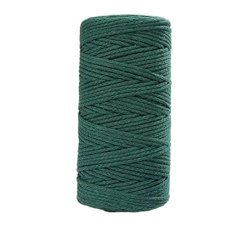 LIYIANWAN tianwandong 150 g hohles Baumwollgarn, mittelgrob, handgewebt zur Herstellung von Rucksäcken, Pullovern, Schals, Baumwollschuhen, altem Baumwollgarn(24 Dark Green) von LIYIANWAN