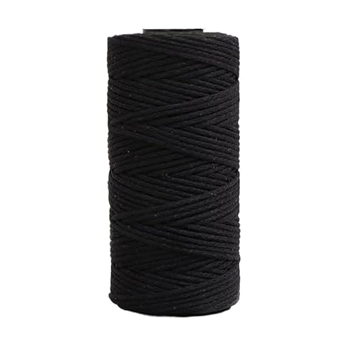 LIYIANWAN tianwandong 150 g hohles Baumwollgarn, mittelgrob, handgewebt zur Herstellung von Rucksäcken, Pullovern, Schals, Baumwollschuhen, altem Baumwollgarn(32 Black) von LIYIANWAN