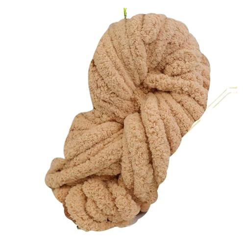 LIYIANWAN tianwandong 250 g Dickes Eisstreifen-Garn for Decke, handgewebt, große Dicke, Chenille, Sitzkissen, Nest, Schal, Mütze, Garnknäuel(10 Shallow Khaki) von LIYIANWAN