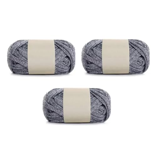 LIYIANWAN tianwandong 3PC 300g Dickes Garn handgemachte weiche farbige Stoffgarn Teppich DIY gewebte Tasche Spielzeug Slipper Material(11 Ashes) von LIYIANWAN