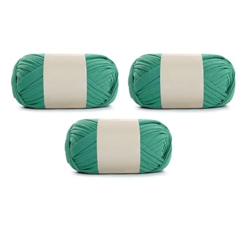 LIYIANWAN tianwandong 3PC 300g Dickes Garn handgemachte weiche farbige Stoffgarn Teppich DIY gewebte Tasche Spielzeug Slipper Material(18 Green) von LIYIANWAN