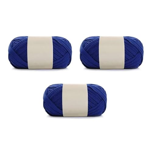 LIYIANWAN tianwandong 3PC 300g Dickes Garn handgemachte weiche farbige Stoffgarn Teppich DIY gewebte Tasche Spielzeug Slipper Material(21 Royal Blue) von LIYIANWAN