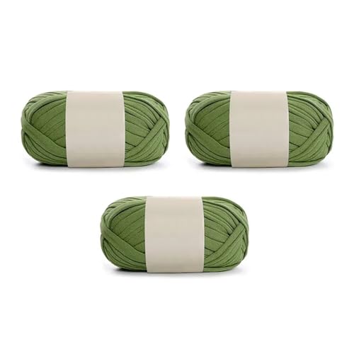 LIYIANWAN tianwandong 3PC 300g Dickes Garn handgemachte weiche farbige Stoffgarn Teppich DIY gewebte Tasche Spielzeug Slipper Material(89 Avocados) von LIYIANWAN