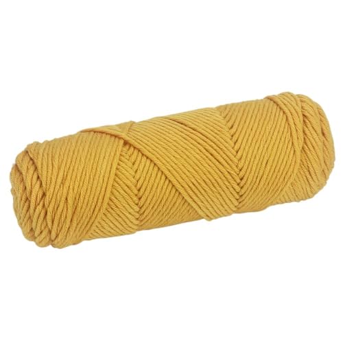 tianwandong Weiches Baumwollgarn for Häkeln und Stricken, hypoallergenes Garn, Packung mit 3 Stück – 300 g/10,5 Unzen, leichtes Kammgarn, mittlerer Vorgarn for Schals, Mützen(19 Ginger Yellow) von LIYIANWAN