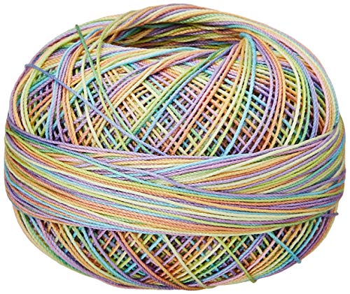 Handy Hands Lizbeth Baumwollgarn, 25 g, Regenbogen-Taffy von LIZBETH