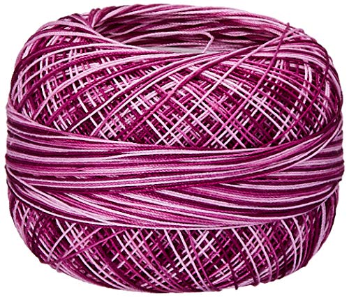 LIZBETH Handy Hands Häkelgarn aus ägyptischer Baumwolle Häkelgarn und Strickspitze Garn Spitze Größe 80 (10 Gramm 184 Yards) - HH80151, Angel's Love Himbeere Frappe von LIZBETH