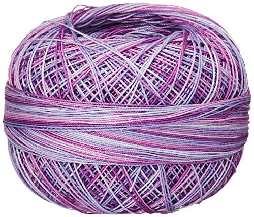 LIZBETH Handy Hands Häkelgarn aus ägyptischer Baumwolle Häkelgarn und Strickspitze Garn Spitze Größe 80 (10 Gramm 184 Yards) - HH80151, Angel's Love Traubenspritzer von LIZBETH