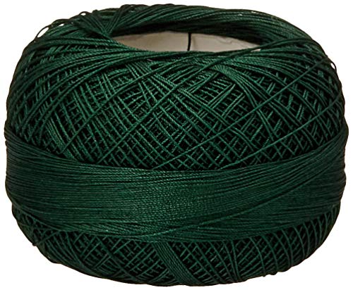 LIZBETH Size 80 HH80 Baumwollgarn, 180 m, 10 g, Baumwolle, Evergreen DK, 168 von LIZBETH