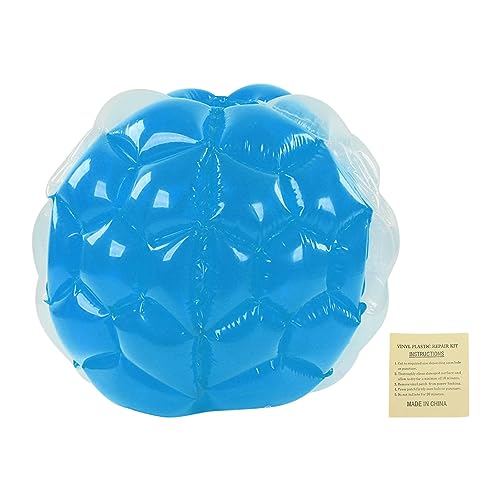 Aufblasbarer Stoßball, 23,6 Zoll, Faltbarer, tragbarer Körperblasenball, 90 x 75 cm, Outdoor-Teamspiel, Blasenball für Familienpartyspiele (Blau) von LIZEALUCKY