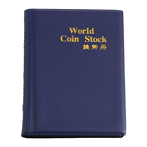 Coin Album, 2 Pack of 120 Pockets Souvenir Penny Book Coins Collection Holder Money Specie Display Storage Case 10 Pages World Folder Collecting for Pennies Passport, Hobby Collect (Blue) von LIZEALUCKY