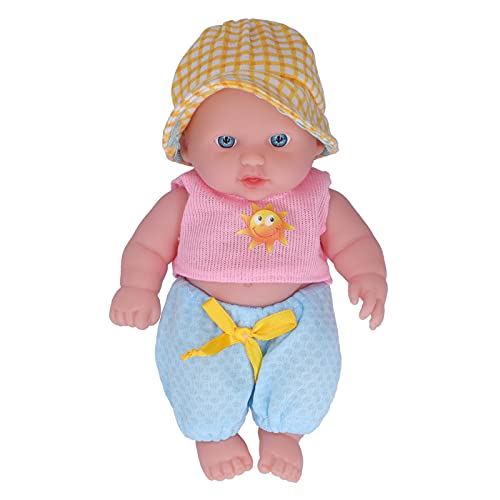 LIZEALUCKY 8-Zoll-Simulationsweiche Babypuppen, pädagogisches Vorschulspielzeug, realistische, modische weiße Babypuppen mit farbenfroher Kleidung für, Mädchen, Kleinkinder (Q8G-010 Little Pink Sun) von LIZEALUCKY