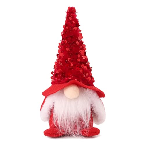 LIZEALUCKY Heimdekorationspuppen, gesichtslose Zwergenpuppendekoration, Weihnachtsornamentpuppen, Schlafzimmer-Desktop-Zwergornamente für Fensterbank-Bücherregalbüro (18 * 8CM) von LIZEALUCKY