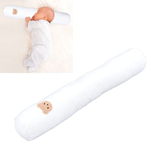 Multifunktionales Baby Bolster Anti-Roll-Kissen Zylinderrolle Seitenschläferkissen Umarmung des hinteren Beinkissens für Kinderbettwagen Maschinenwaschbar(Weißer + khakifarbener Bär) von LIZEALUCKY