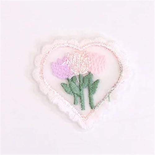 Bügelflicken 10PCS Nette Mini Hohl Mesh Liebe Blume Patches Spitze Stoff Stickerei Kopfbedeckungen DIY Kleidung Nähen Liefert Aufkleber(LA-6-235-1) von LIZHAYG