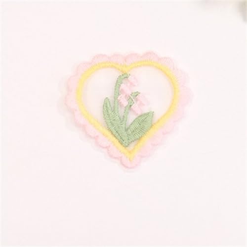 Bügelflicken 10PCS Nette Mini Hohl Mesh Liebe Blume Patches Spitze Stoff Stickerei Kopfbedeckungen DIY Kleidung Nähen Liefert Aufkleber(LA-6-235-3) von LIZHAYG