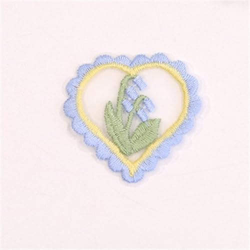 Bügelflicken 10PCS Nette Mini Hohl Mesh Liebe Blume Patches Spitze Stoff Stickerei Kopfbedeckungen DIY Kleidung Nähen Liefert Aufkleber(LA-6-235-4) von LIZHAYG