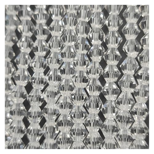 Doppelkegel Perlen 3 4 6 mm facettierte Doppelkegel-Glasperlen, Kristallperlen zur Schmuckherstellung, DIY-Armband-Halskettenzubehör glasperlen(JZ006,4mm(90pcs)) von LIZHAYG