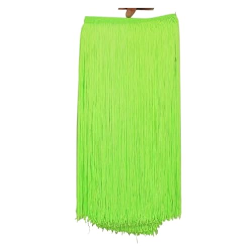 Fransen 10 Meter 50CM Lange Spitze Fransenbesatz Quaste Fransenbesatz for Diy Latein Kleid Bühne Kleidung Zubehör Spitze Band(Deep Green,10Meters) von LIZHAYG