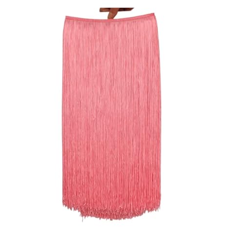 Fransen 10 Meter 50CM Lange Spitze Fransenbesatz Quaste Fransenbesatz for Diy Latein Kleid Bühne Kleidung Zubehör Spitze Band(Pink,10Meters) von LIZHAYG