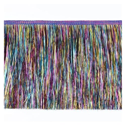 Fransen 2/5/10 meter 15cm Bunte Fransen Quasten Kleidung Kleid Spitze Trim Vorhang Dekoration Band DIY Bekleidungs ​​Zubehör(Colored,15cm-5Meters) von LIZHAYG