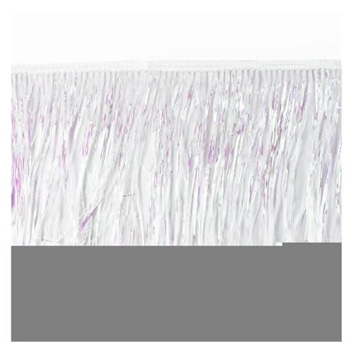 Fransen 2/5/10 meter 15cm Bunte Fransen Quasten Kleidung Kleid Spitze Trim Vorhang Dekoration Band DIY Bekleidungs ​​Zubehör(TransparentColored,15cm-5Meters) von LIZHAYG