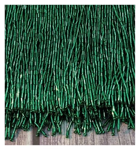 Fransen Kristall 15cm 30cm Dekorativer Besatz mit Strasssteinen Kleider Strass Spitze Tanzkleidung Glasperlenbesatz Quaste Fransen(C312 Green,15CM x 5Yard) von LIZHAYG