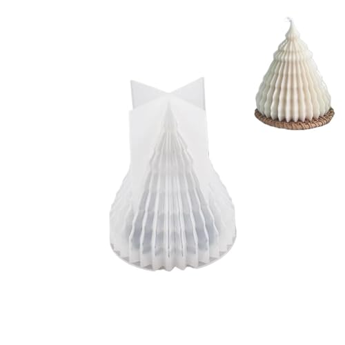 Kerzen Formen Silikon Neue Weihnachtliche Duftkerzen-Silikonform For Selbermachen, Weihnachtsbaum, Gipsbeton, Gießformen For 3D-Weihnachtsfeiern, Ornamentzubehör(2pcs Small) von LIZHAYG