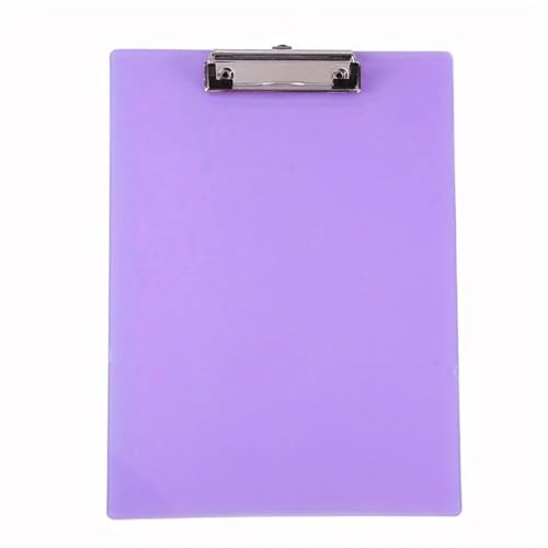 Klemmbrett A5 Zwischenablage-Ordner, Schreibblock-Halter, Memo-Klemmbrett, Datei-Clip, Schreibklemmen, niedliches Briefpapier, Bürobedarf(Transparent Purple) von LIZHAYG