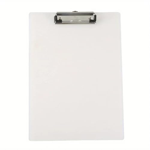 Klemmbrett A5 Zwischenablage-Ordner, Schreibblock-Halter, Memo-Klemmbrett, Datei-Clip, Schreibklemmen, niedliches Briefpapier, Bürobedarf(Transparent White) von LIZHAYG