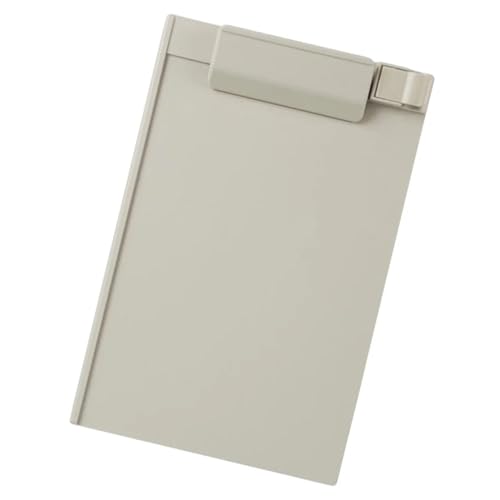 Klemmbrett Kunststoff A5 Klemmbrett Profil Clip Hartfaserplatte Papierhalter Schreibmappen for Klassenzimmer Büro Memo(Grey) von LIZHAYG