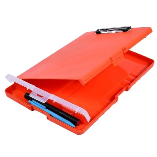 Klemmbrett Pad Bürobedarf, Testpapier, Datei-Organizer, Dokumentdatei, Ordner, Zwischenablage, Aktenbox, Aufbewahrung, Zwischenablage, Schreib-Zwischenablage(Orange) von LIZHAYG