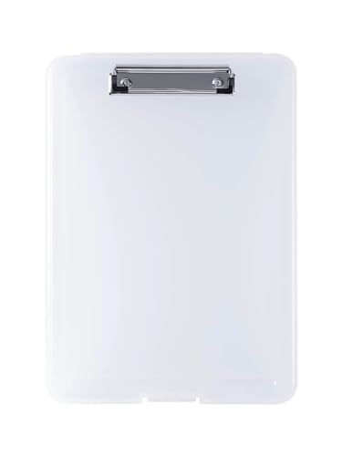 Klemmbrett Stiftschlitz, Schreibtafel, Clip-Aktenbox, Aktenaufbewahrung, Klemmbrett, A4-Papierhalter, Büro, A4-Schreibblock, Klemmbrett, A4-Bürotafel(WHITE) von LIZHAYG