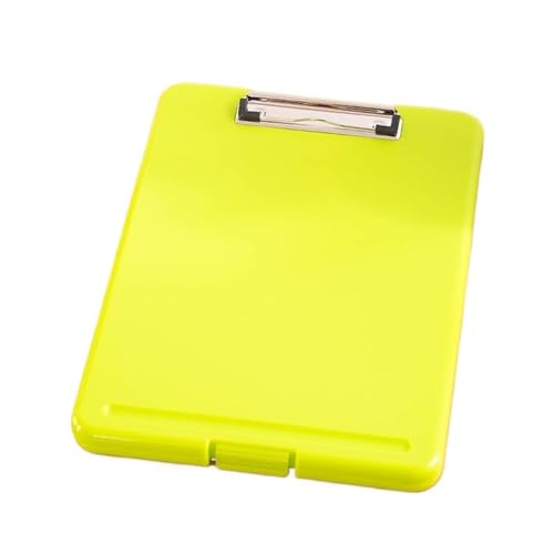 Klemmbrett Stiftschlitz, Schreibtafel, Clip-Aktenbox, Aktenaufbewahrung, Klemmbrett, A4-Papierhalter, Büro, A4-Schreibblock, Klemmbrett, A4-Bürotafel(Yellow) von LIZHAYG