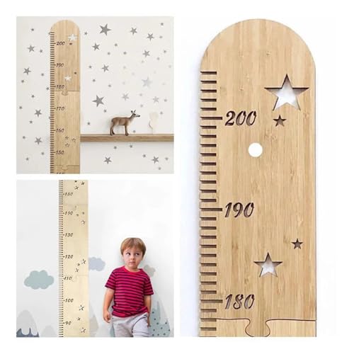 LIZHAYG Messlatte Kinder Kinder-Höhenwachstumstabelle, Lineal, Kinder-Höhenmesser, Raumdekoration, Wandmessgerät, Messaufkleber messlatte Kinder Holz von LIZHAYG