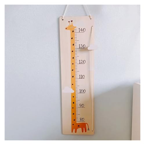 LIZHAYG Messlatte Kinder Kinder Messlatte Holz Wand Meter Kind Wachstumsmesser Hängelineal Kinderzimmer Dekorationen Cartoon Giraffe Foto Requisiten messlatte Kinder Holz(B) von LIZHAYG