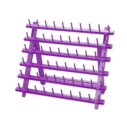 LIZHAYG NäHgarn Aufbewahrung Nähgarnhalter, Garnrollenhalter, tragbares Regal, Garnrollenständer, Garnrollenständer for Stickbastler, Schmuckschneider(Purple) von LIZHAYG