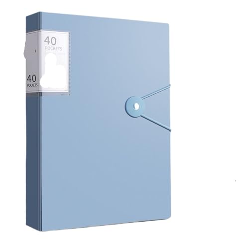 Ringbuch 2 STÜCKE A4 Dateiordner Anzeigebuch Passworteintrag Buch Transparenter Einsatz Papier Dokument Organizer Tasche Büro Schulbedarf Schreibwaren(Blue) von LIZHAYG