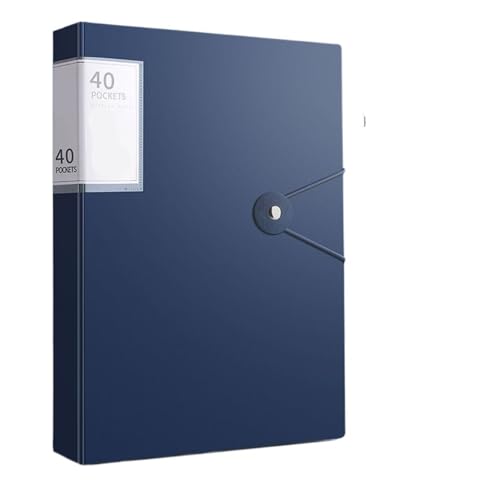 Ringbuch 2 STÜCKE A4 Dateiordner Anzeigebuch Passworteintrag Buch Transparenter Einsatz Papier Dokument Organizer Tasche Büro Schulbedarf Schreibwaren(Dark Blue) von LIZHAYG