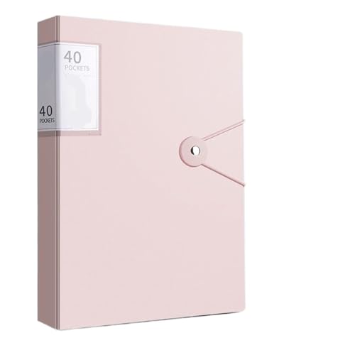 Ringbuch 2 STÜCKE A4 Dateiordner Anzeigebuch Passworteintrag Buch Transparenter Einsatz Papier Dokument Organizer Tasche Büro Schulbedarf Schreibwaren(Pink) von LIZHAYG