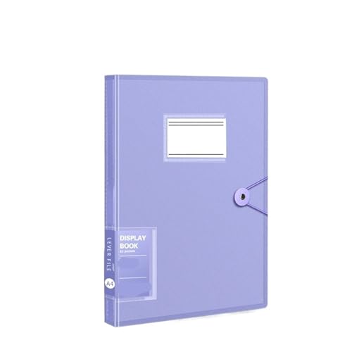 Ringbuch 2 stücke Lagerung Ordner Aktentasche Quittungshalter Stationäre Papier Organizer Loseblattbinder A4 Datei Ordner Dokumente Clip(Purple) von LIZHAYG