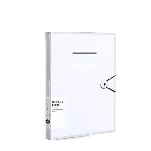 Ringbuch 2 stücke Lagerung Ordner Aktentasche Quittungshalter Stationäre Papier Organizer Loseblattbinder A4 Datei Ordner Dokumente Clip(White) von LIZHAYG